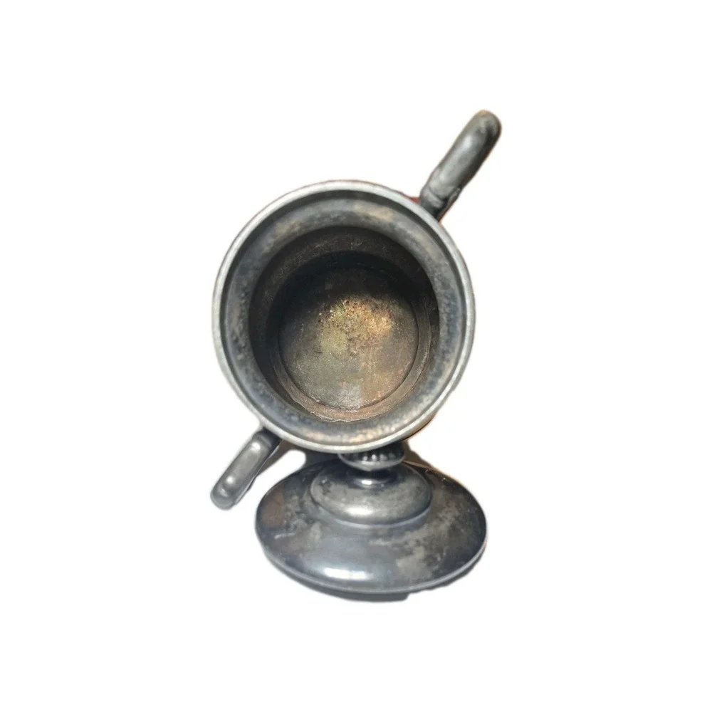 Antique Silver Creamer Pitcher 1800s By Simpson Hall Miller & Co Treble Plate